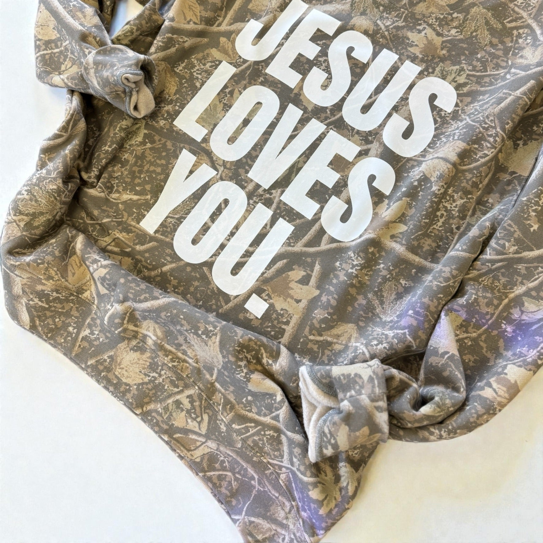 Jesus Loves You Camo Crewneck Sweatshirt