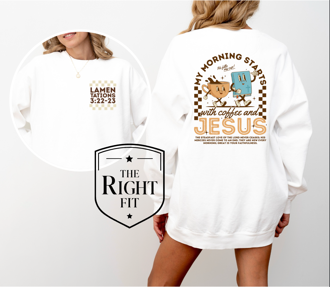 Lamentations Coffee and Jesus Crewneck
