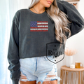 Floral Flag Crewneck - Embroidered
