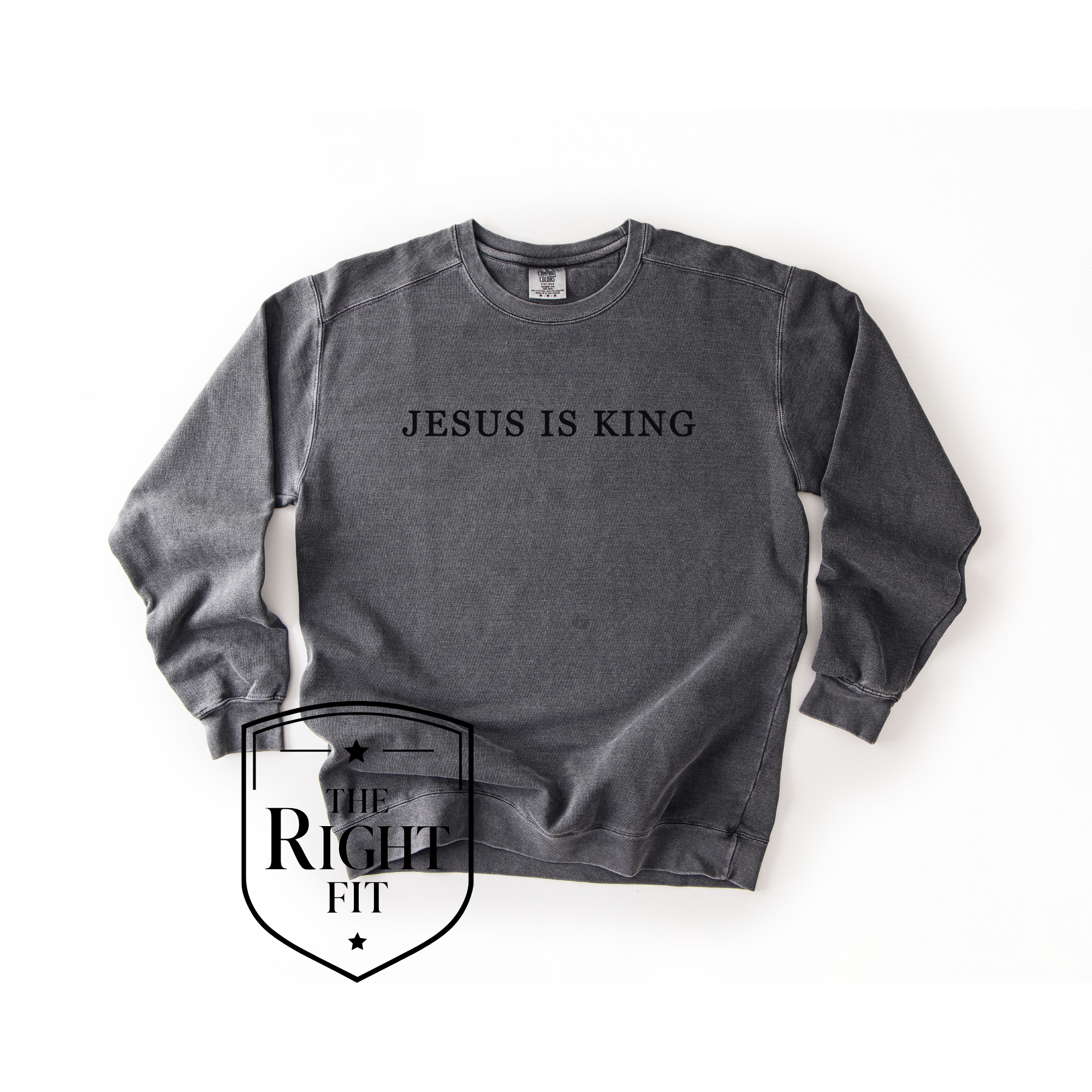 Jesus is King Crewneck - Embroidered