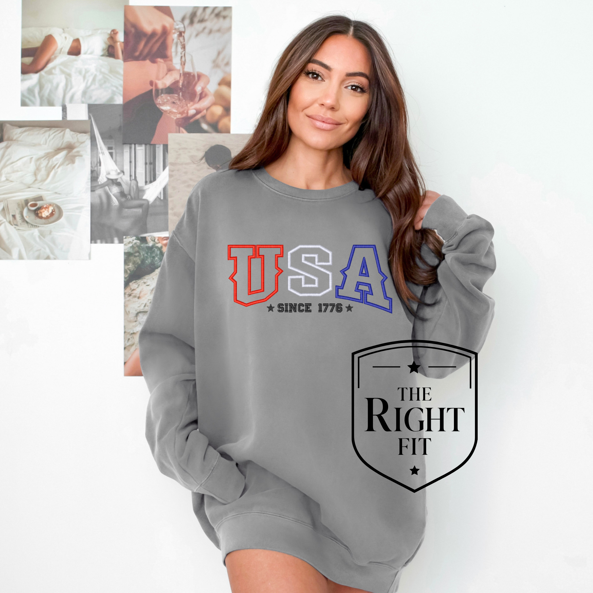 USA Since 1776 Crewneck - Embroidered