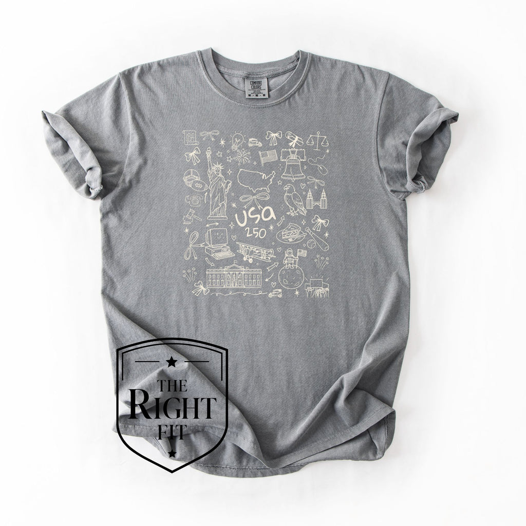 USA 250 Doodles Shirt