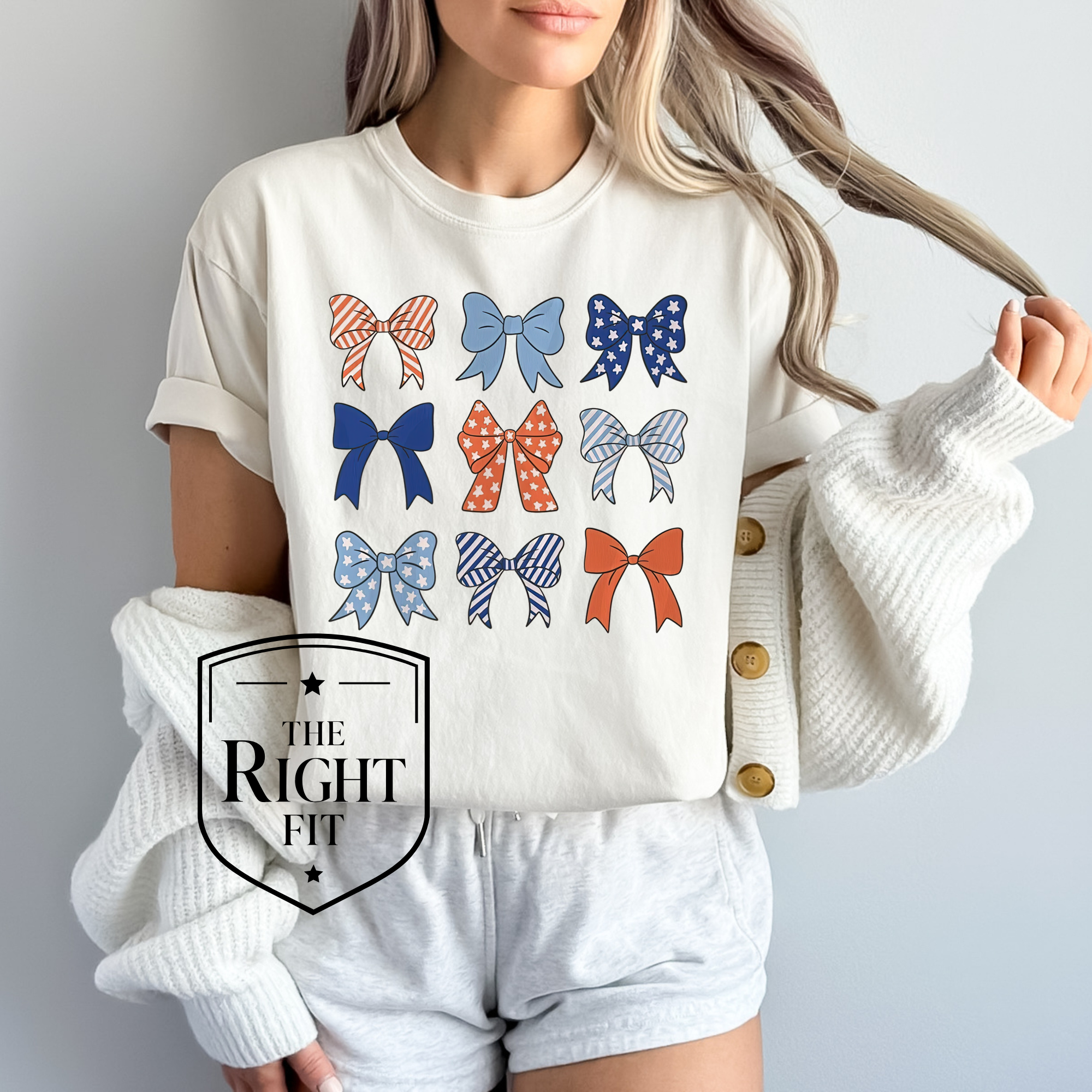 American Flag Coquette Bows Shirt