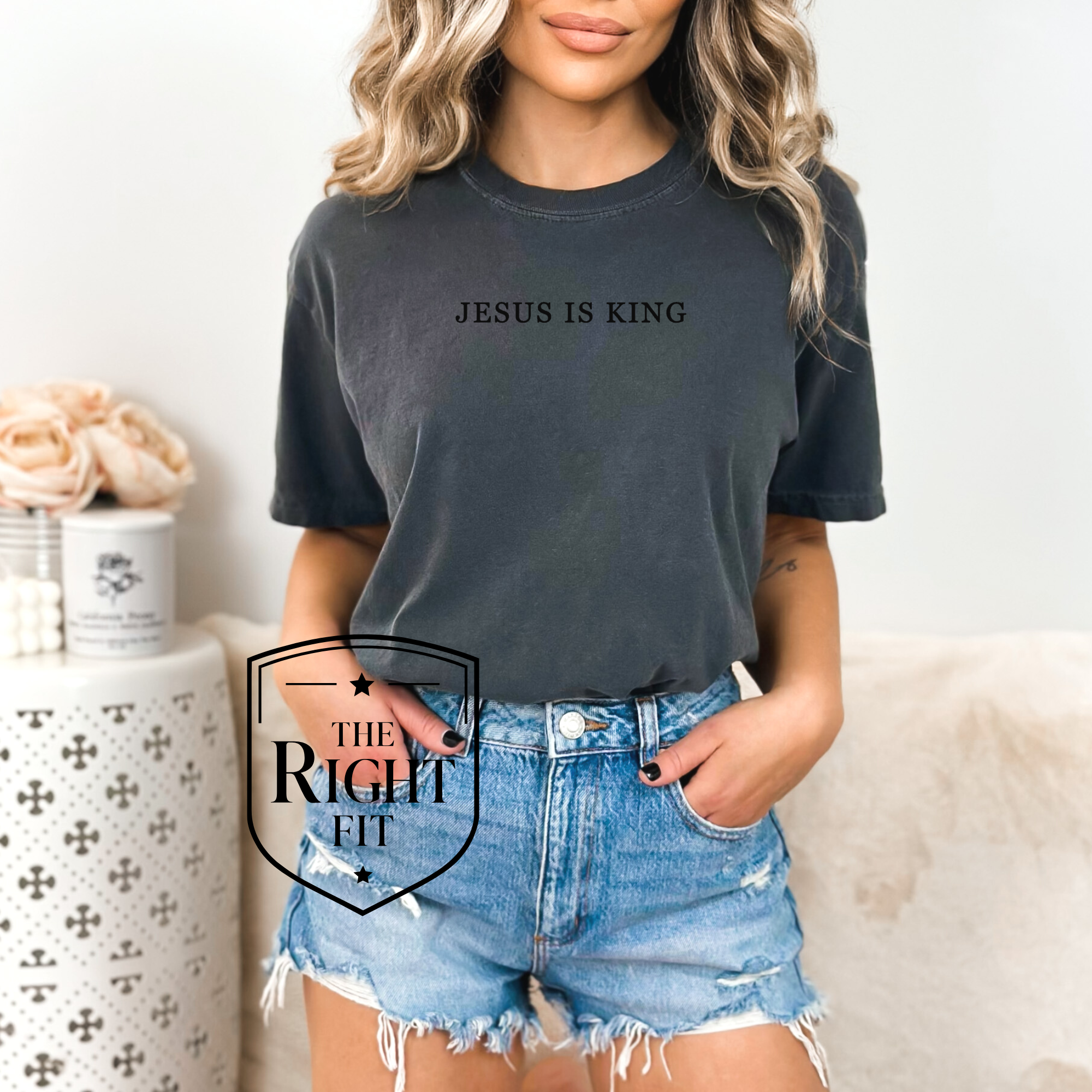 Jesus is King Shirt - Embroidered